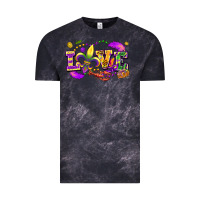Cloud Black Love Mardi Gras Vintage Tee - FaDigitalArtStudio