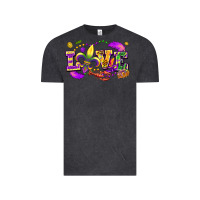 Vintage Black Love Mardi Gras Vintage Tee - FaDigitalArtStudio