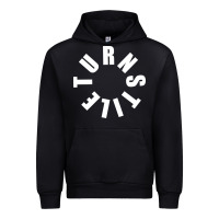 Black TURNSTILE WHITE ON BLACK. Urban Hoodie - artisFamous