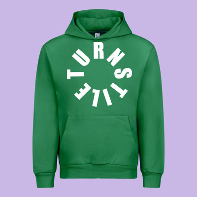 Turnstile White On Black. Urban Hoodie Designed By Artisfamous