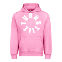Fuchsia Pink TURNSTILE WHITE ON BLACK. Urban Hoodie - artisFamous