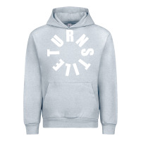 Heather Grey TURNSTILE WHITE ON BLACK. Urban Hoodie - artisFamous