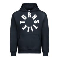 Navy TURNSTILE WHITE ON BLACK. Urban Hoodie - artisFamous