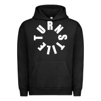 Pigment Black TURNSTILE WHITE ON BLACK. Urban Hoodie - artisFamous
