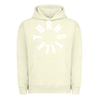 Pigment Pistachio TURNSTILE WHITE ON BLACK. Urban Hoodie - artisFamous