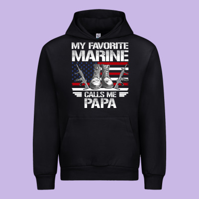 Marine Papa, Gifts My Favorite Marine Calls Me Pa Pa Military Mother Urban Hoodie Designed By Artisfamous