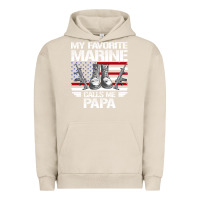 Pigment French Oak marine papa, gifts my favorite marine calls me pa pa military mother Urban Hoodie - artisFamous