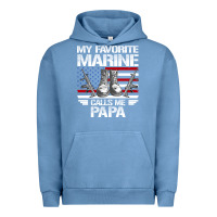 Pigment Pebble Blue marine papa, gifts my favorite marine calls me pa pa military mother Urban Hoodie - artisFamous