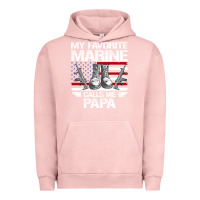 Pigment Salmon marine papa, gifts my favorite marine calls me pa pa military mother Urban Hoodie - artisFamous