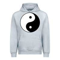 Heather Grey Yin and yang Urban Hoodie - artisFamous