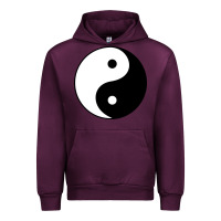 Mauve Wine Yin and yang Urban Hoodie - artisFamous