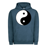 Pigment Midnight Navy Yin and yang Urban Hoodie - artisFamous