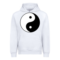 White Yin and yang Urban Hoodie - artisFamous