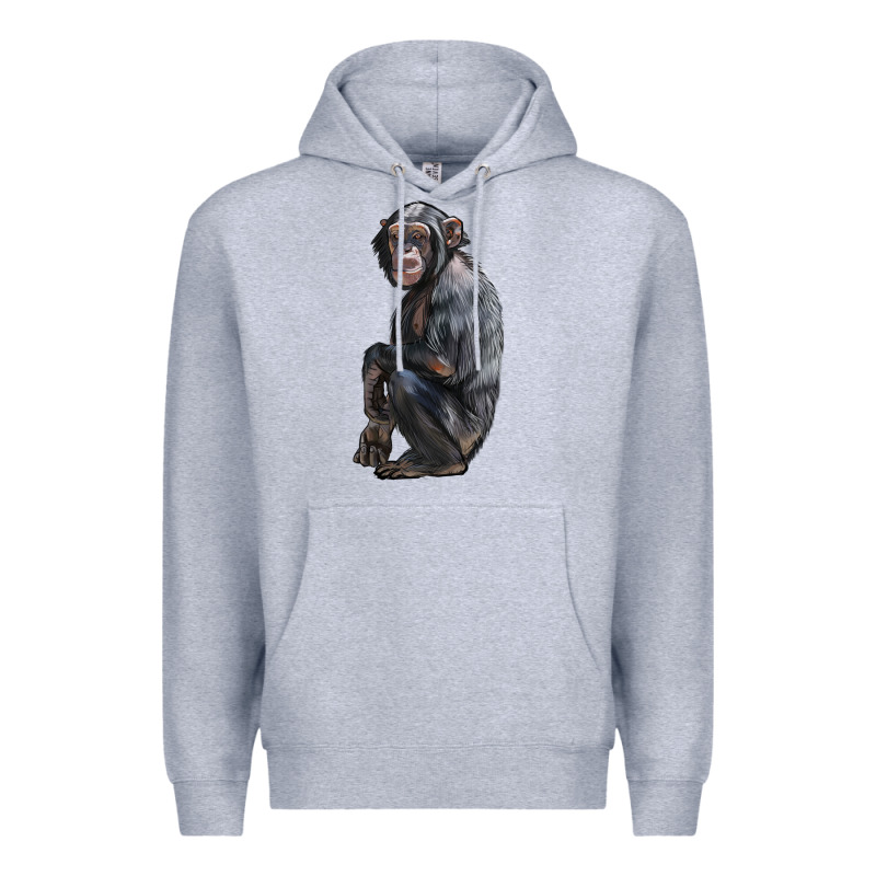 Chimpanzee Illustrations Premium Hoodie by LillyAllenDesigns | Teevron