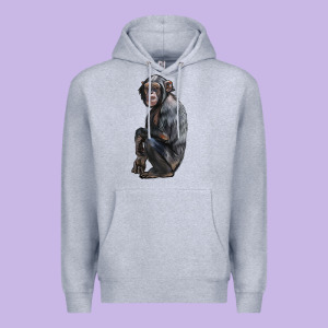 Chimpanzee Illustrations Premium Hoodie Designed By Lillyallendesigns