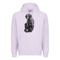Lilac Chimpanzee Illustrations Premium Hoodie - LillyAllenDesigns