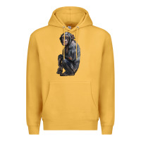 Mustard Chimpanzee Illustrations Premium Hoodie - LillyAllenDesigns