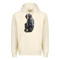 Sandshell Chimpanzee Illustrations Premium Hoodie - LillyAllenDesigns