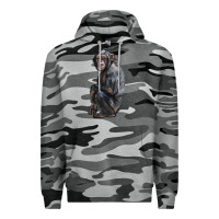 Slate Camo Chimpanzee Illustrations Premium Hoodie - LillyAllenDesigns
