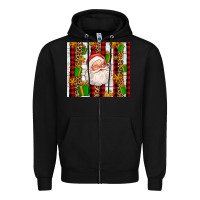 Black santa with gifts Zipper Hoodie - AdoDesignShop