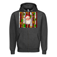 Charcoal Heather santa with gifts Zipper Hoodie - AdoDesignShop