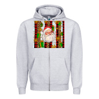 Heather Grey santa with gifts Zipper Hoodie - AdoDesignShop