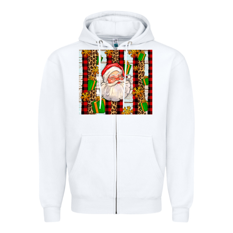 Santa With Gifts Zipper Hoodie by AdoDesignShop | Teevron