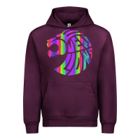 Mauve Wine reflective 7 lions Urban Hoodie - artisFamous