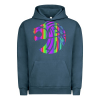 Pigment Midnight Navy reflective 7 lions Urban Hoodie - artisFamous