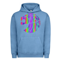 Pigment Pebble Blue reflective 7 lions Urban Hoodie - artisFamous