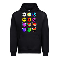 Black geometry dash difficulty  faces Urban Hoodie - artisFamous