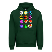 Forest Green geometry dash difficulty  faces Urban Hoodie - artisFamous