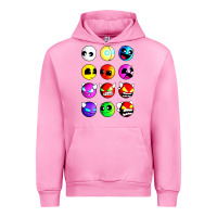 Fuchsia Pink geometry dash difficulty  faces Urban Hoodie - artisFamous