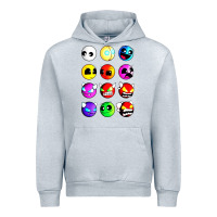 Heather Grey geometry dash difficulty  faces Urban Hoodie - artisFamous