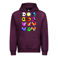 Mauve Wine geometry dash difficulty  faces Urban Hoodie - artisFamous