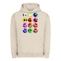 Pigment French Oak geometry dash difficulty  faces Urban Hoodie - artisFamous
