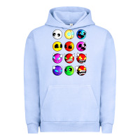 Pigment Grape Ice geometry dash difficulty  faces Urban Hoodie - artisFamous