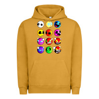 Pigment Peanut Butter geometry dash difficulty  faces Urban Hoodie - artisFamous