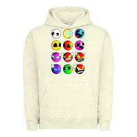 Pigment Pistachio geometry dash difficulty  faces Urban Hoodie - artisFamous