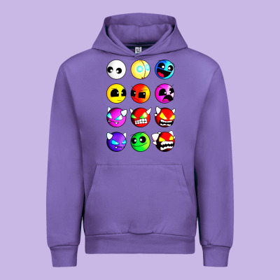 Geometry Dash Difficulty  Faces Urban Hoodie Designed By Artisfamous