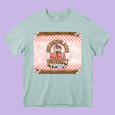 Oversimulated Mama University Heavy Core Tee Designed By Tumblerdesignbyshophia