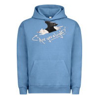 Pigment Pebble Blue Lovejoy Are you alright Urban Hoodie - artisFamous