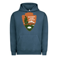 Pigment Midnight Navy national park service Urban Hoodie - artisFamous