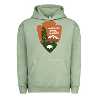 Pigment Oil Green national park service Urban Hoodie - artisFamous