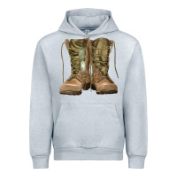 Heather Grey soldier boots Urban Hoodie - RanaPortraitStore