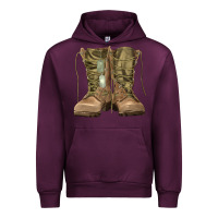 Mauve Wine soldier boots Urban Hoodie - RanaPortraitStore