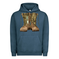 Pigment Midnight Navy soldier boots Urban Hoodie - RanaPortraitStore
