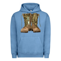 Pigment Pebble Blue soldier boots Urban Hoodie - RanaPortraitStore
