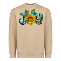 Joy With Sunflower And Cactus Ado Heavyweight Sweatshirt | Teevron