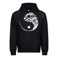 Black yin yang bonsai tree Urban Hoodie - artisFamous